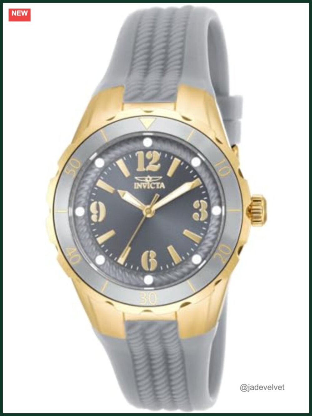 Invicta 17483 Women's Gold Ion-Plated Stainless Steel Gray Watch